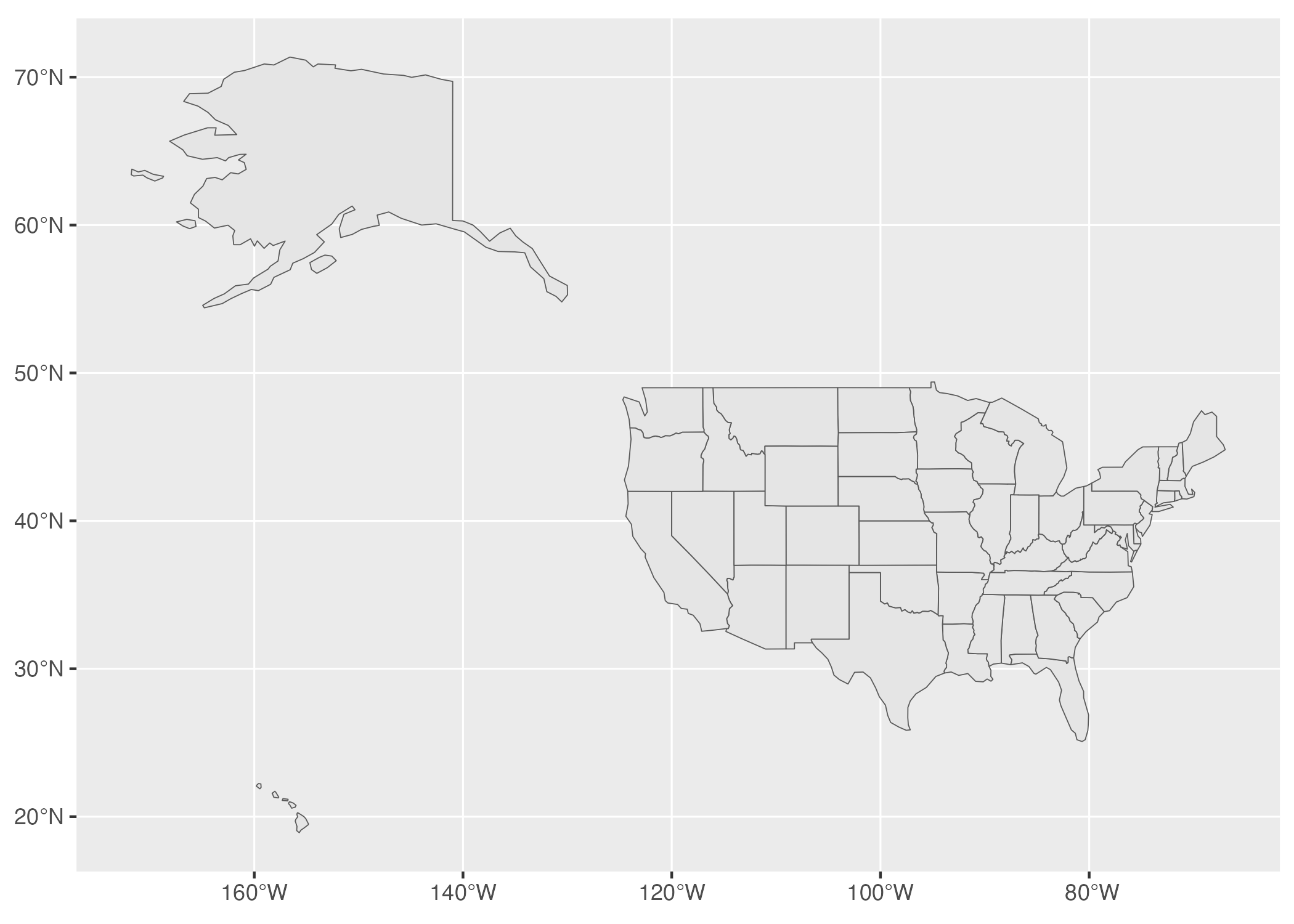 A map of the United States made with GeoJSON data